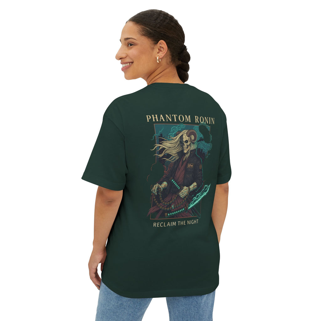 Phantom Ronin Boxy Tee - Oversized Unisex Shirt for Bold Style