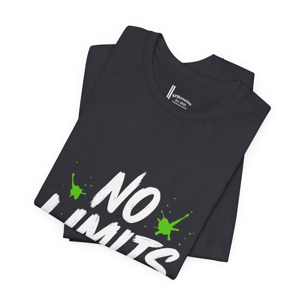 No Limits Unisex Tee - Trendy Graphic T-Shirt for Men & Women, Casual Wear, Gift for Adventurers, Motivational Apparel