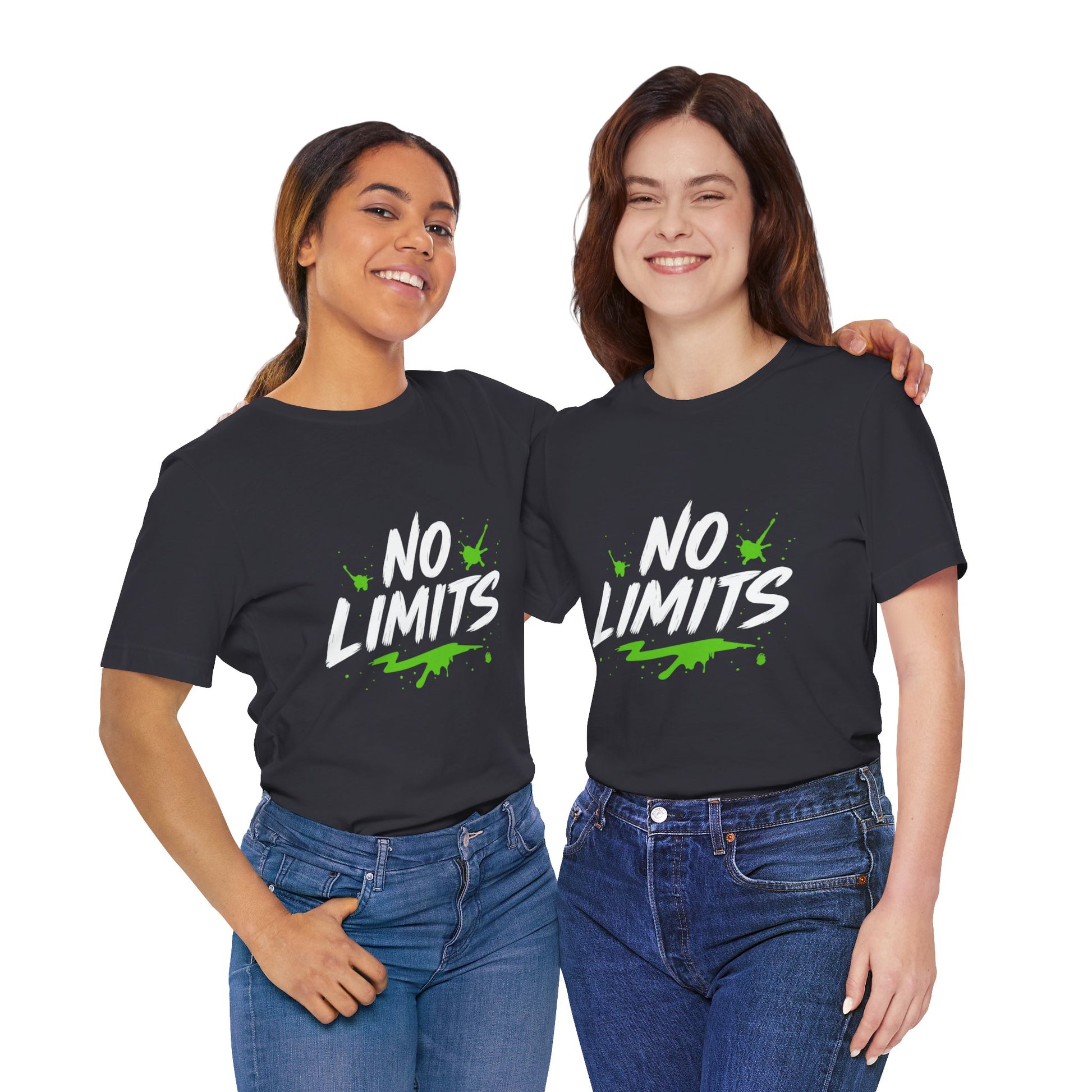 No Limits Unisex Tee - Trendy Graphic T-Shirt for Men & Women, Casual Wear, Gift for Adventurers, Motivational Apparel