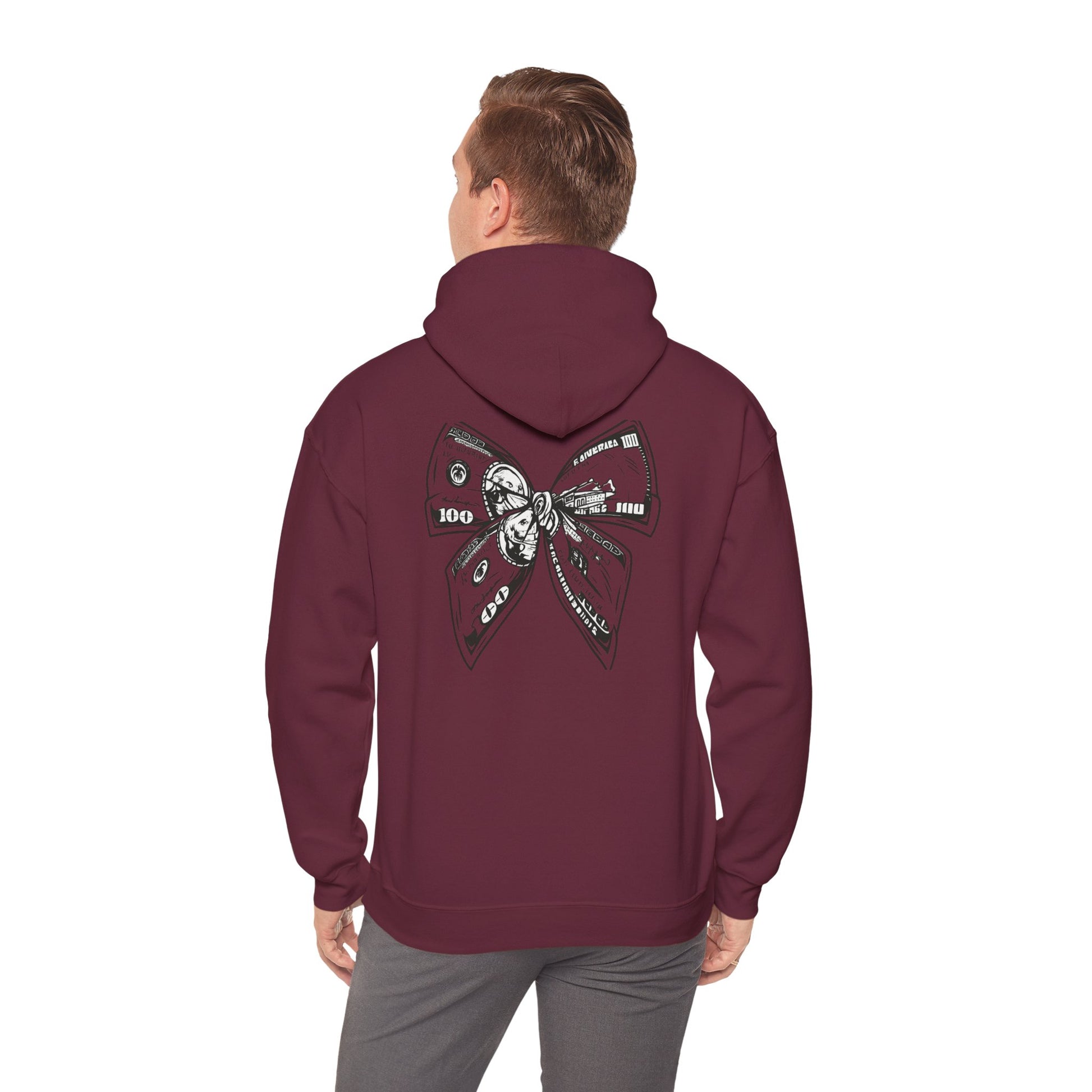 Rising Sun Hoodie with Money Bow Design | Cozy Unisex Sweatshirt for Chill Days, Gift for Friends, Streetwear, Spring Fashion