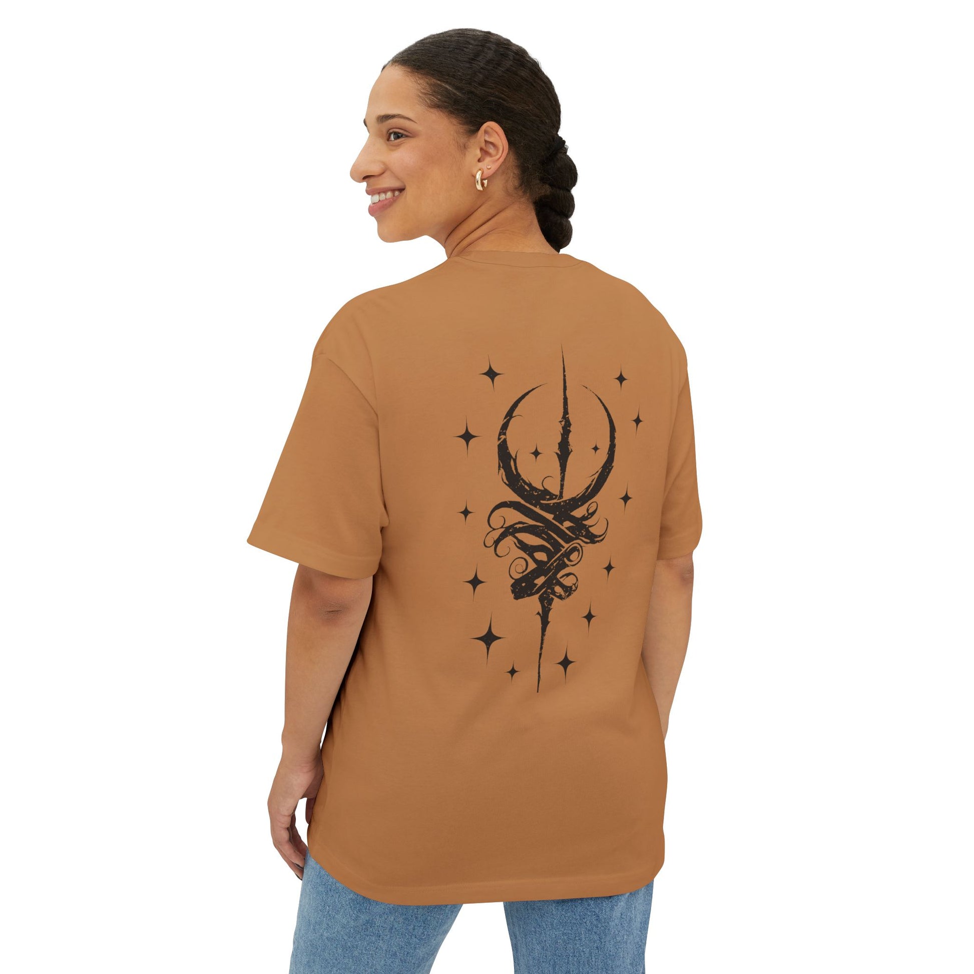 Unisex Oversized Boxy Tee with Cosmic Design, Comfortable Streetwear, Graphic Tee for Casual Outings, Gift for Space Lovers, Perfect [...]