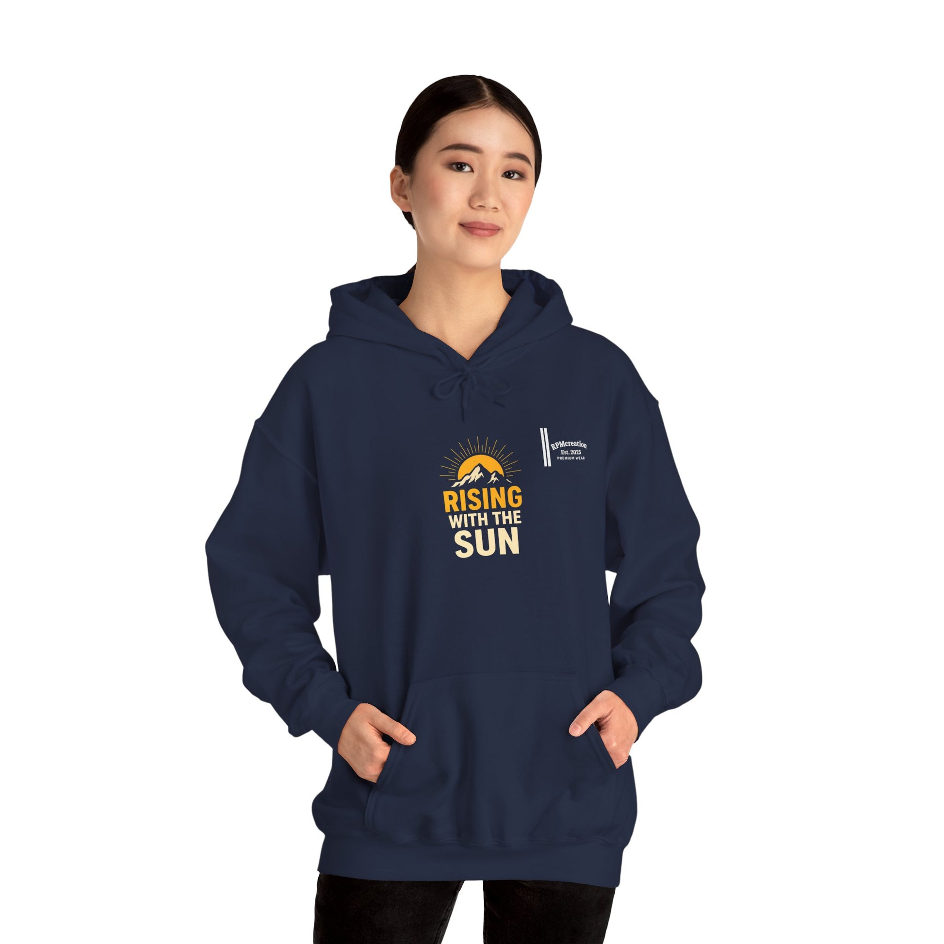 Rising Sun Hoodie with Money Bow Design | Cozy Unisex Sweatshirt for Chill Days, Gift for Friends, Streetwear, Spring Fashion