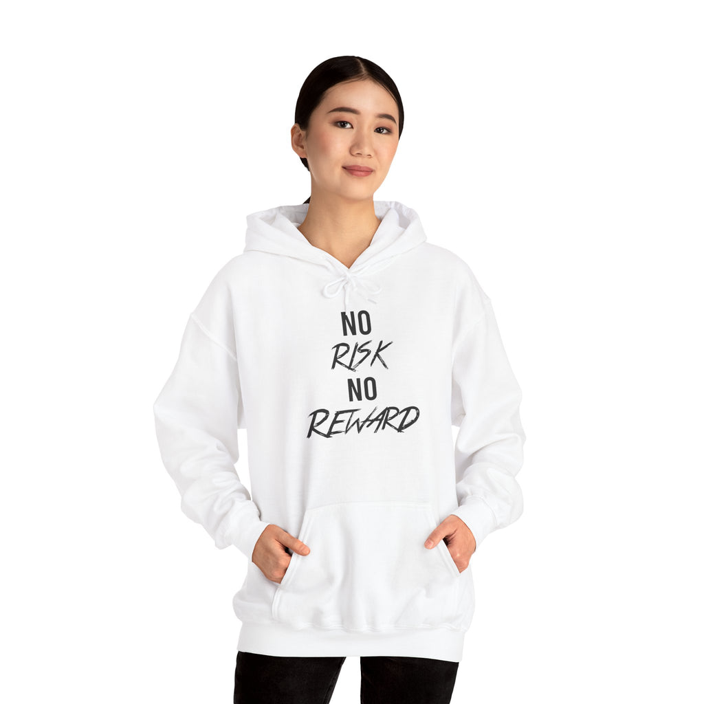 No Risk No Reward Hoodie — Motivational Graphic Hooded Sweatshirt