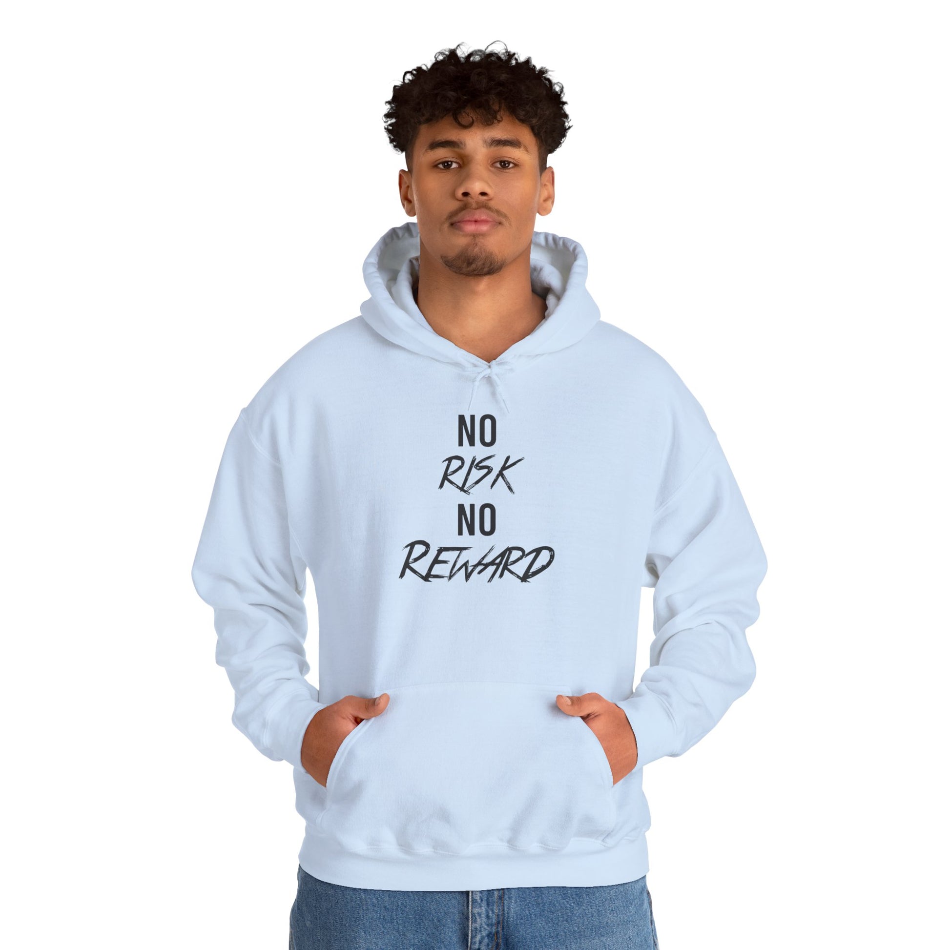 No Risk No Reward Hoodie — Motivational Graphic Hooded Sweatshirt