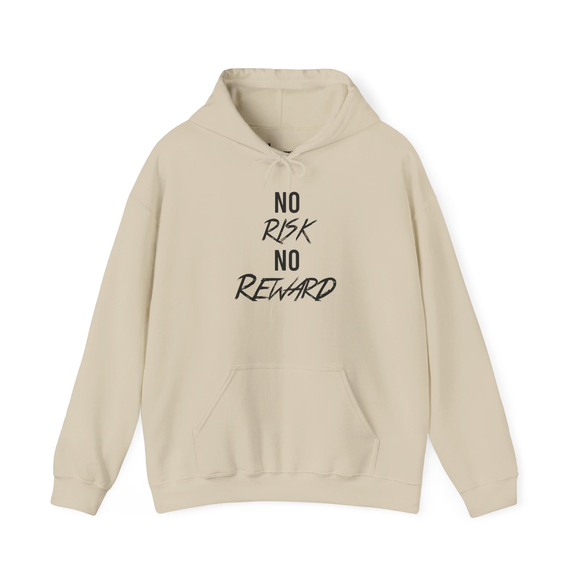 No Risk No Reward Hoodie — Motivational Graphic Hooded Sweatshirt
