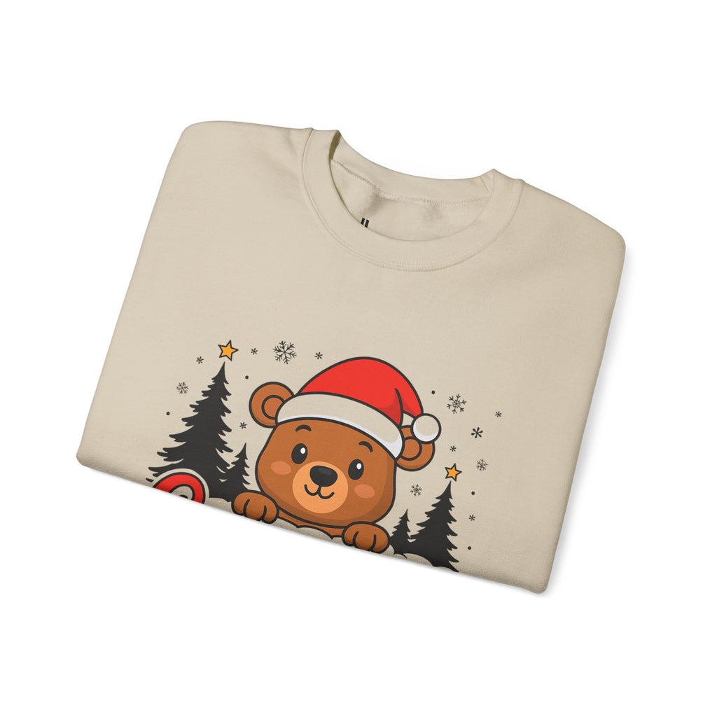 Christmas Bear Crewneck Sweatshirt – Cute Santa Bear Holiday Sweater