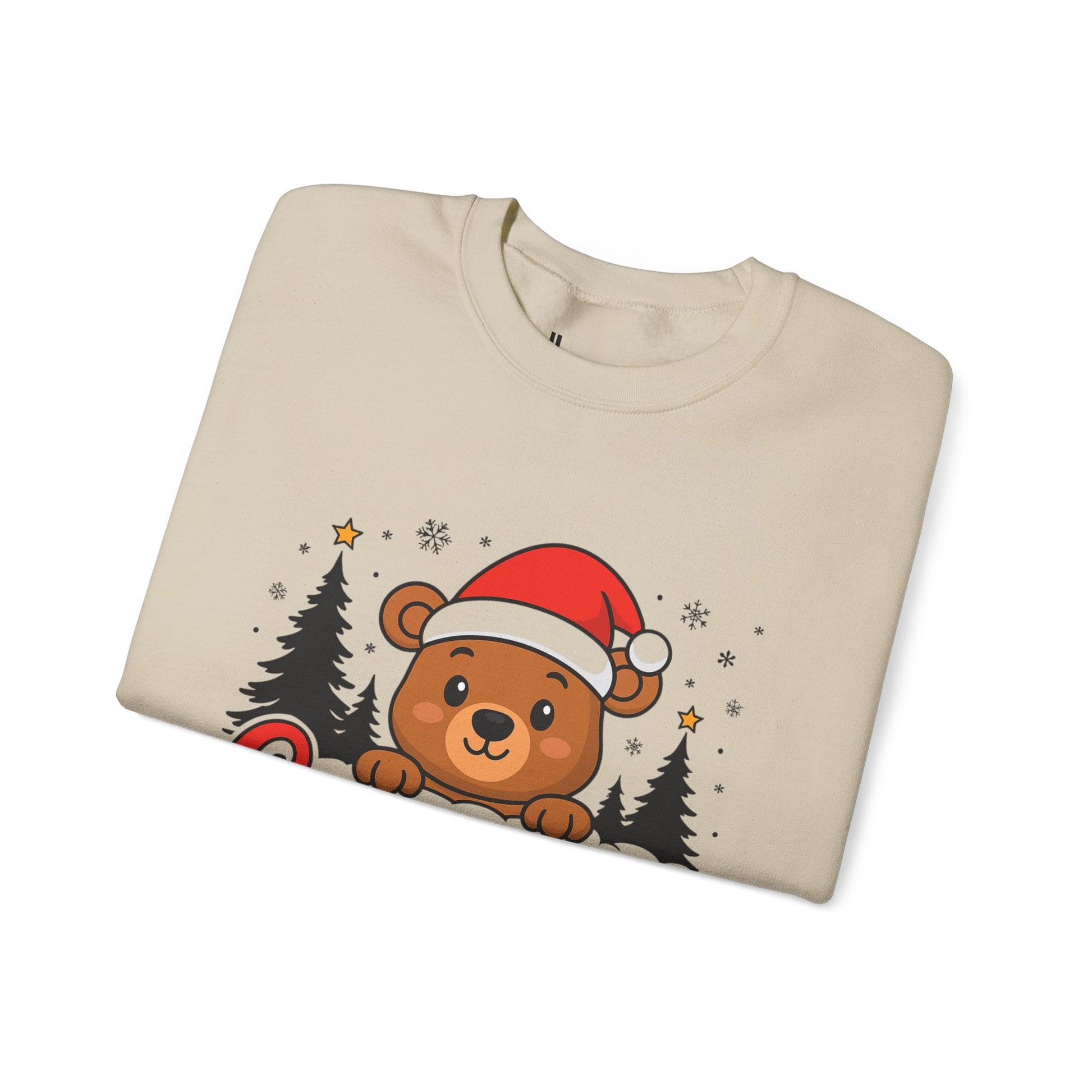 Christmas Bear Crewneck Sweatshirt – Cute Santa Bear Holiday Sweater