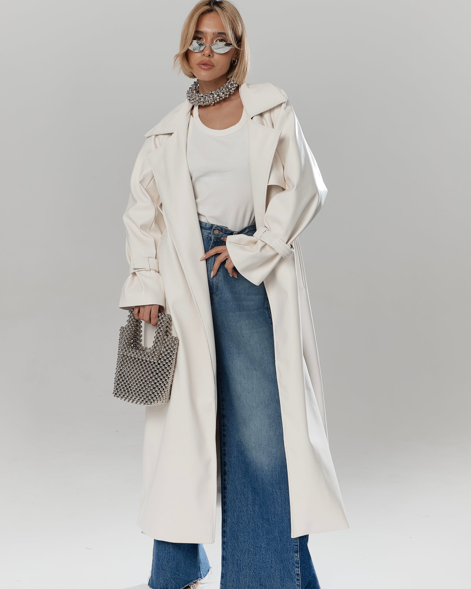 ✨ Premium Oversized Trench Coat – Eco Leather (Limited Edition)