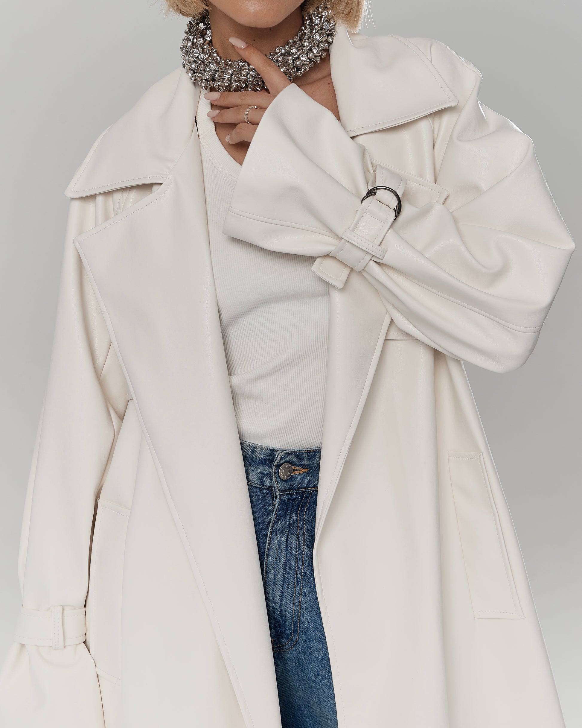 ✨ Premium Oversized Trench Coat – Eco Leather (Limited Edition)