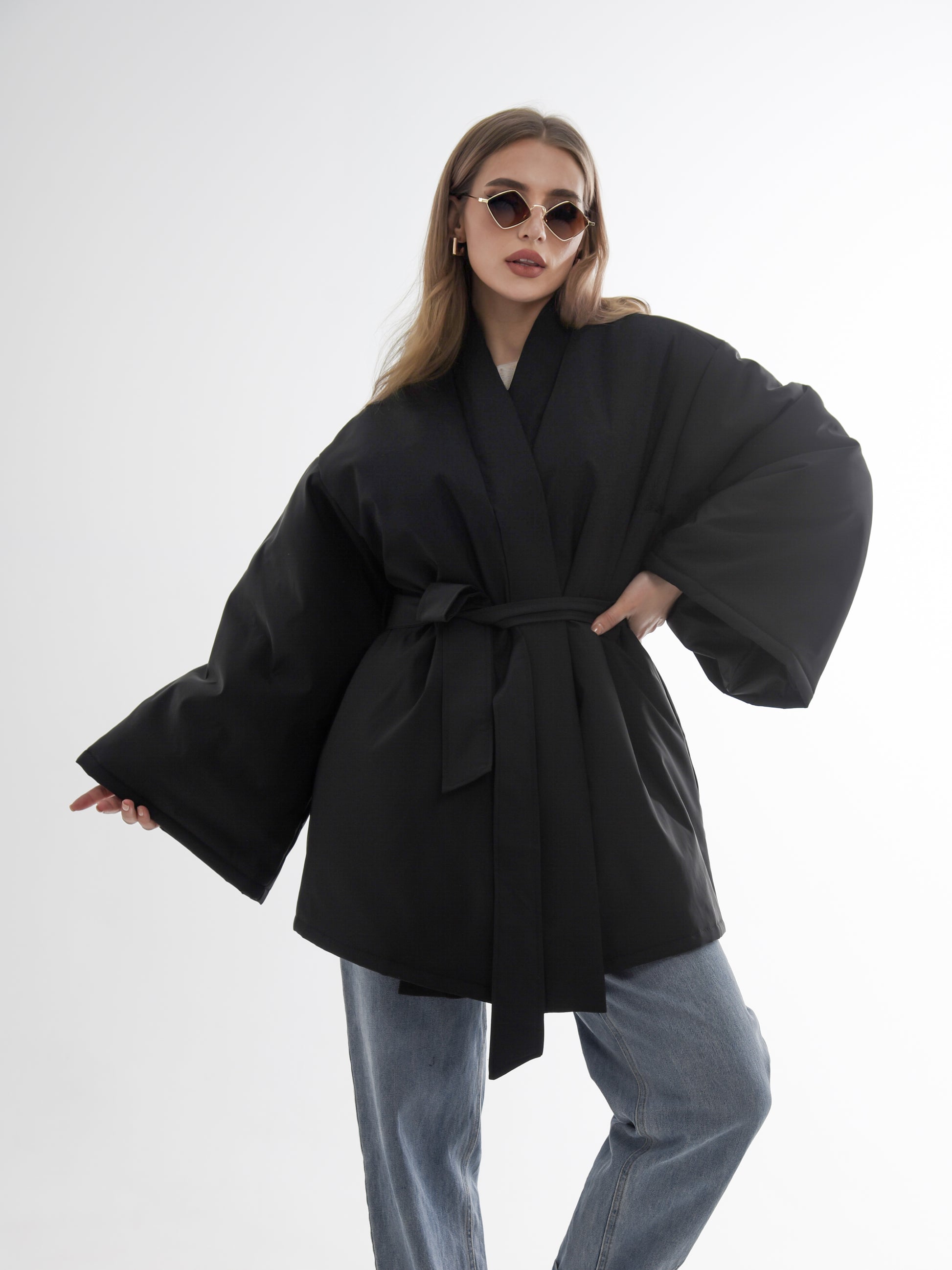 Oversized Kimono Jacket for Women – Burgundy, Coffee, Black & Violet