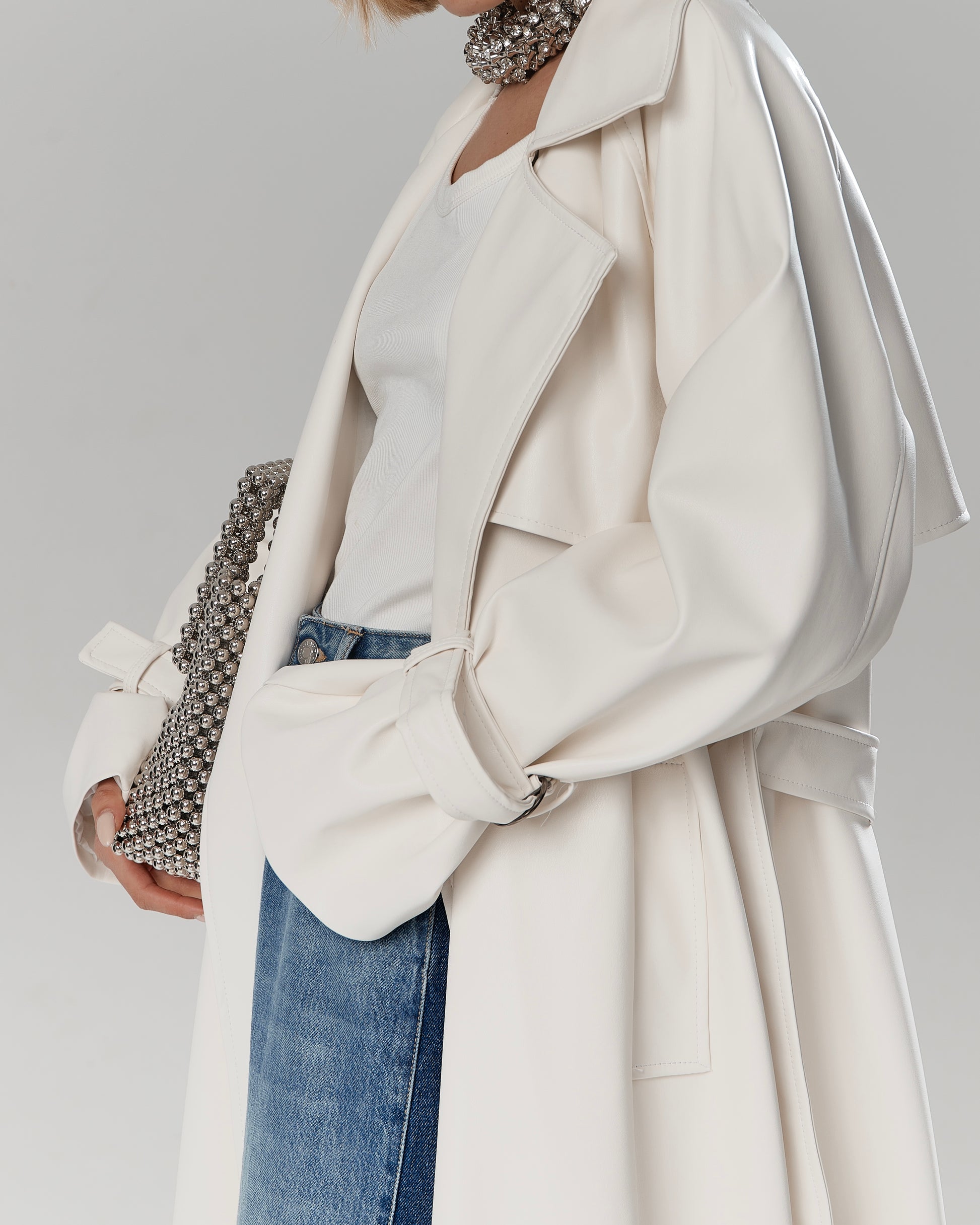 ✨ Premium Oversized Trench Coat – Eco Leather (Limited Edition)