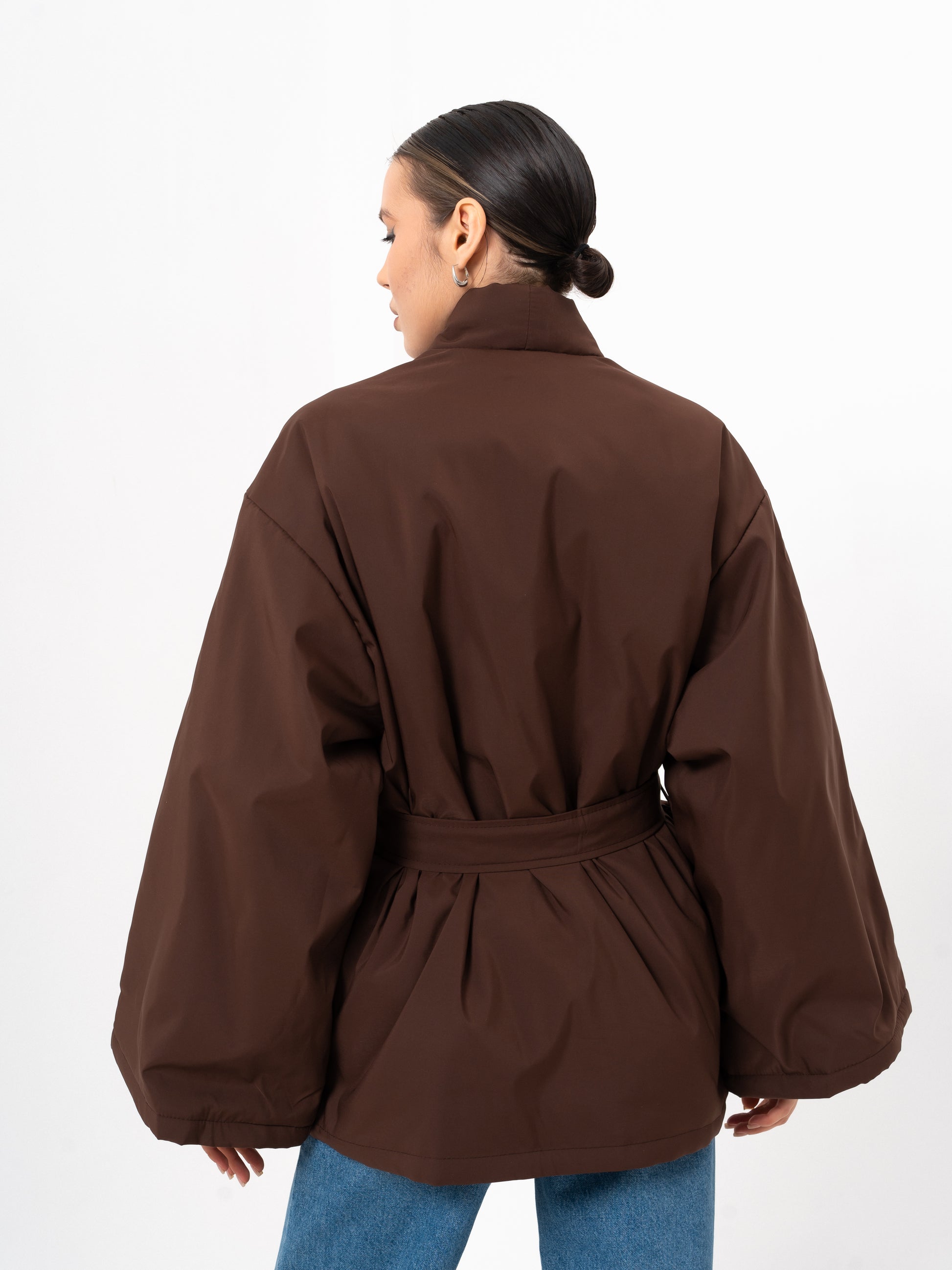Oversized Kimono Jacket for Women – Burgundy, Coffee, Black & Violet