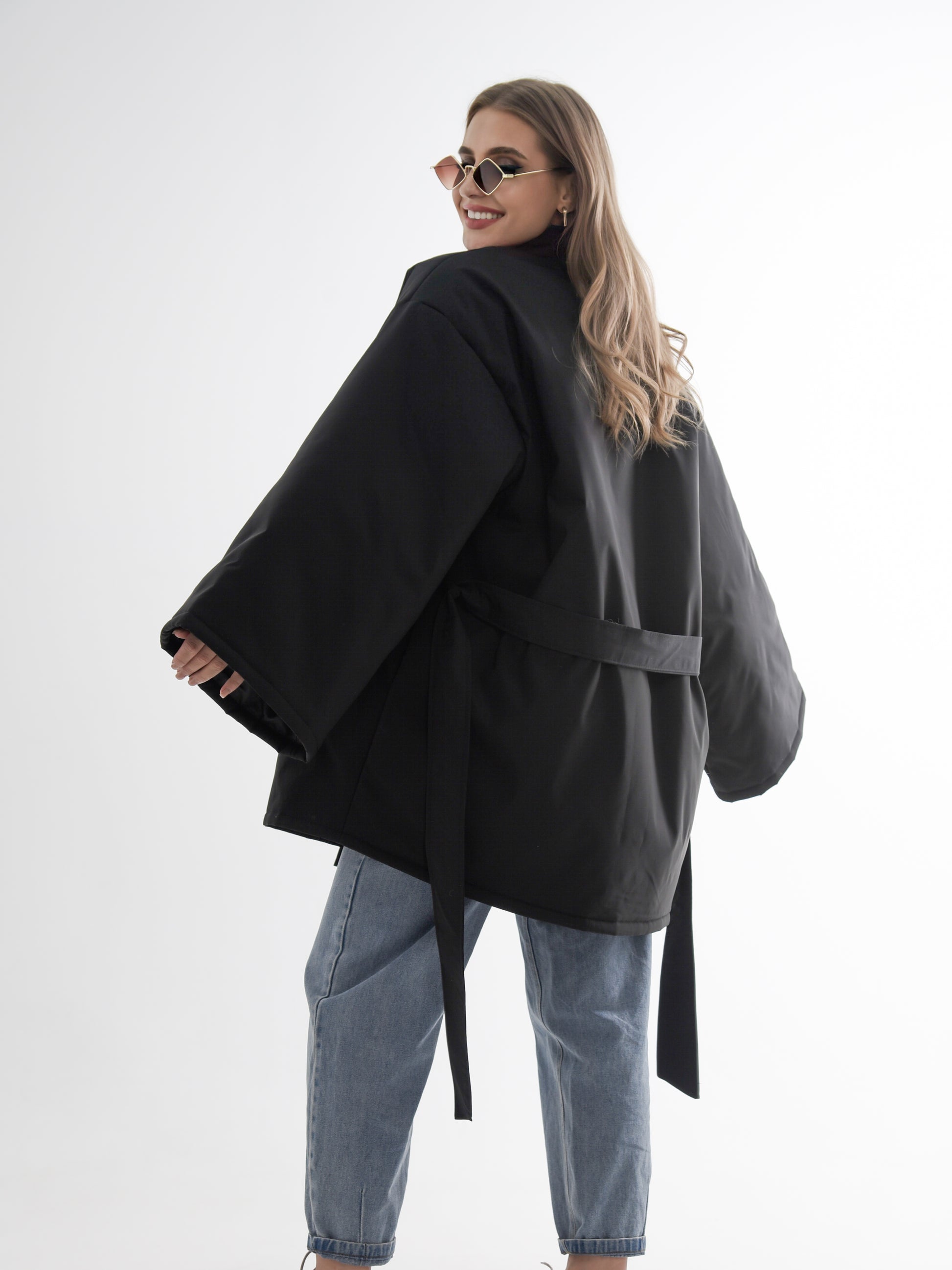 Oversized Kimono Jacket for Women – Burgundy, Coffee, Black & Violet