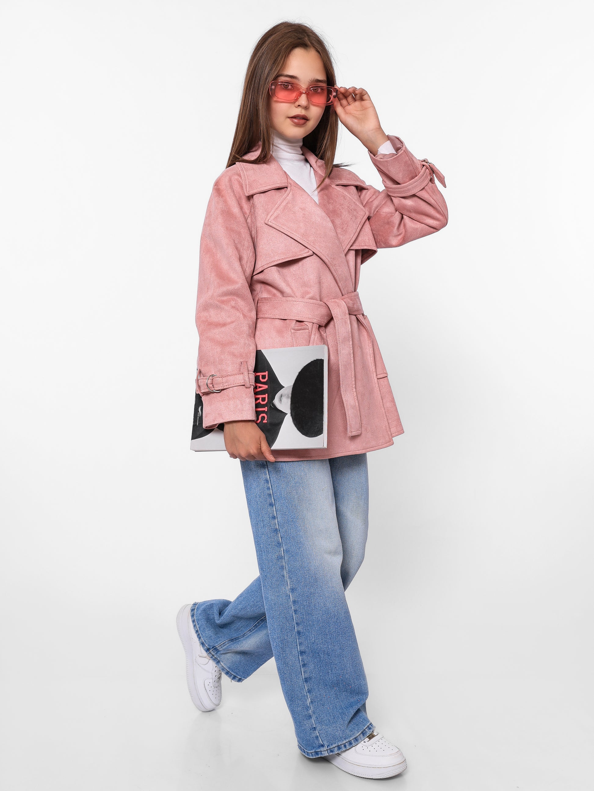 “Teen Girls’ Trench Coat – Stylish Autumn/Winter Wear”