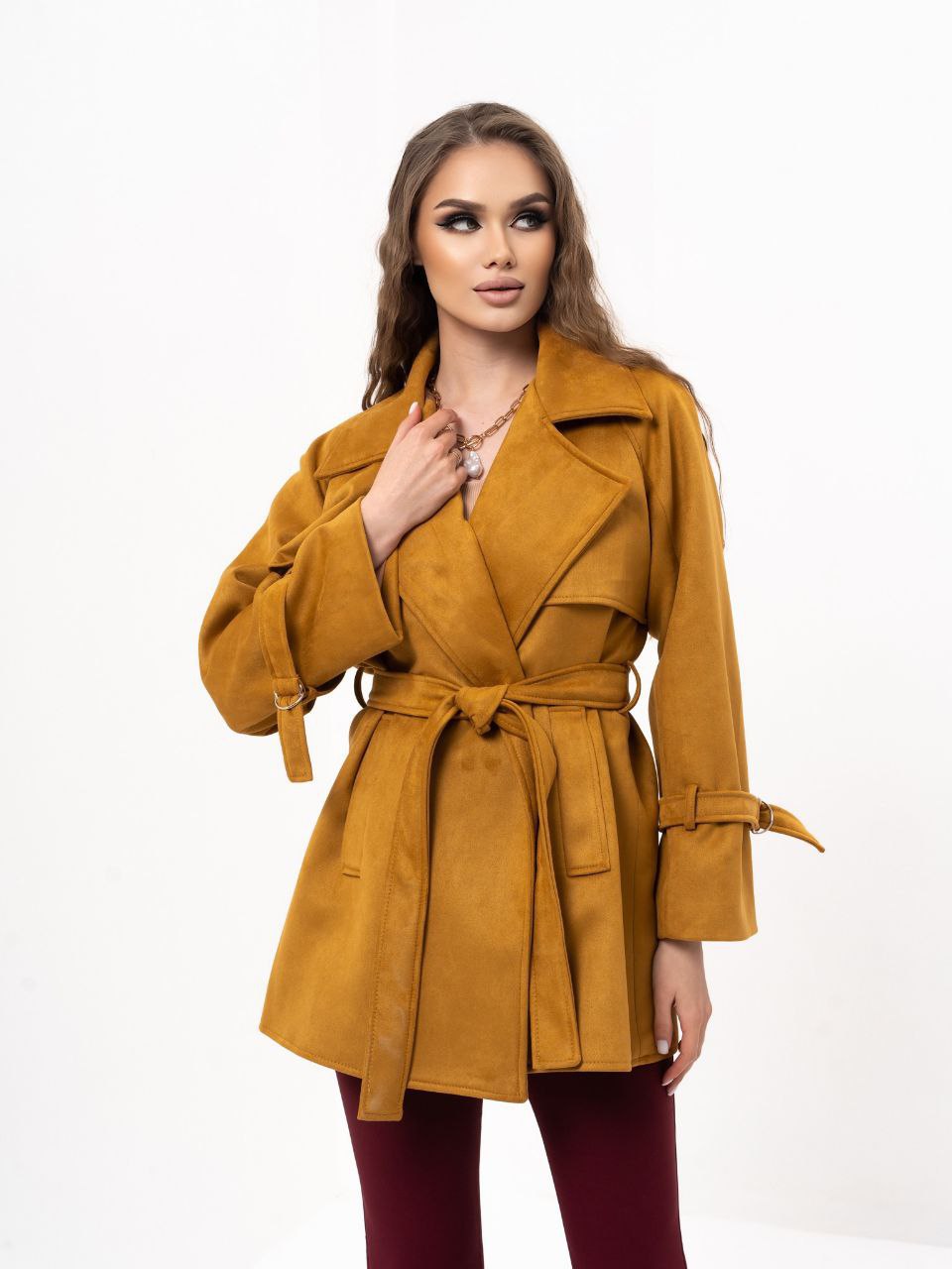 Eco Suede Trench Coat for Women – Premium Luxury Modern Classic