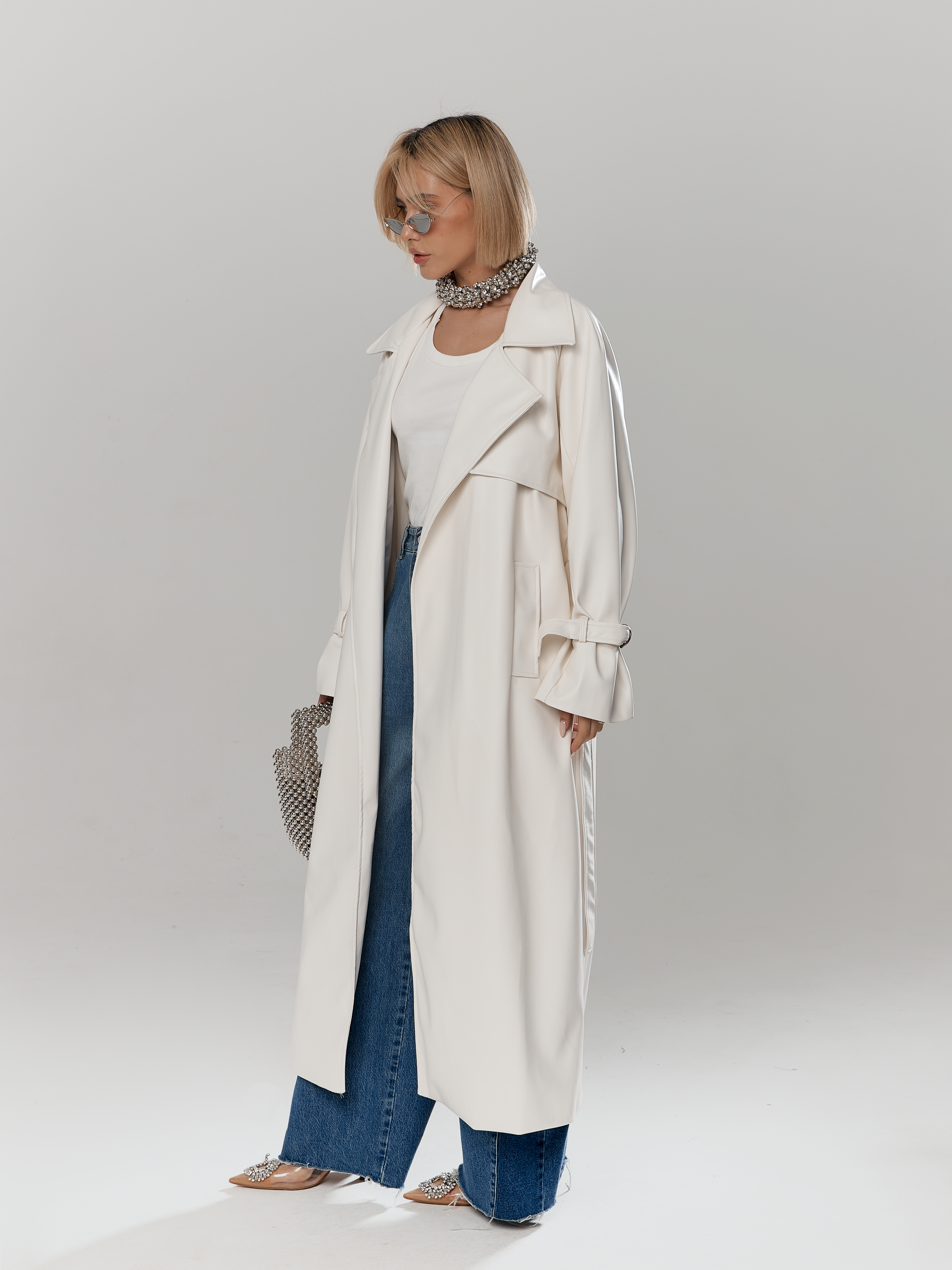 ✨ Premium Oversized Trench Coat – Eco Leather (Limited Edition)